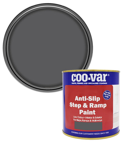 CooVar Anti Slip Step and Ramp Paint - Grey - 1 Litre