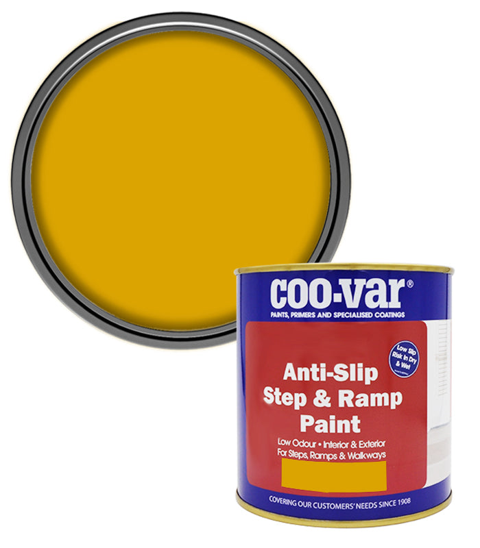 CooVar Anti Slip Step and Ramp Paint - Yellow - 1 Litre