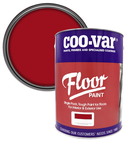 CooVar Floor Paint - Bright Red - 5 Litre