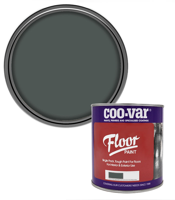 CooVar Floor Paint - Dark Grey - 1 Litre