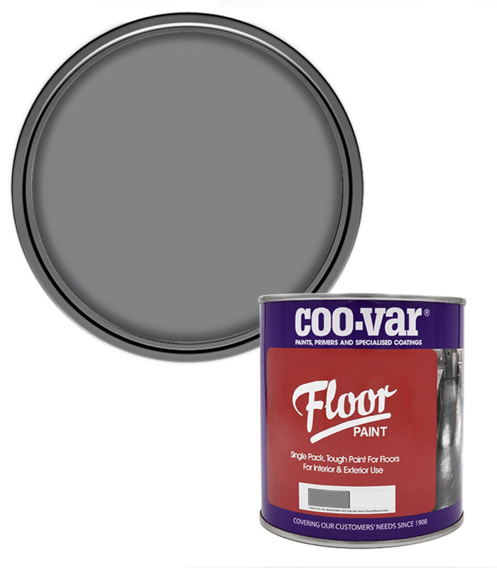 CooVar Floor Paint - Flint Grey - 1 Litre