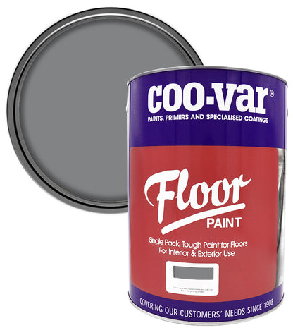 CooVar Floor Paint - Flint Grey - 5 Litre