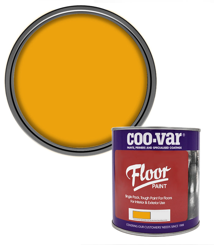 CooVar Floor Paint - Safety Yellow - 1 Litre