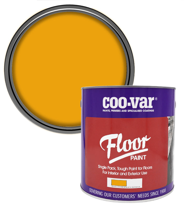 CooVar Floor Paint - Safety Yellow - 2.5 Litre