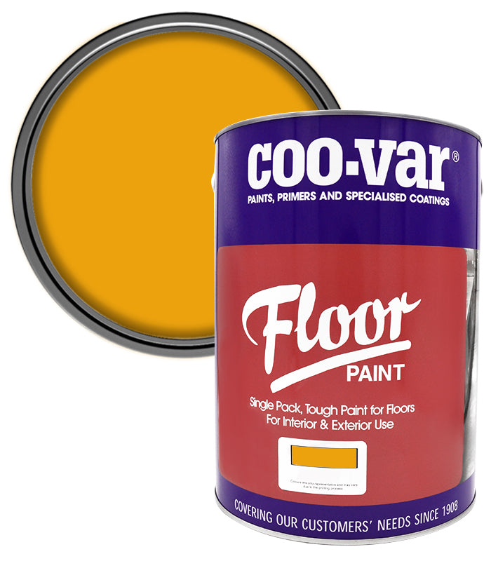 CooVar Floor Paint - Safety Yellow - 5 Litre