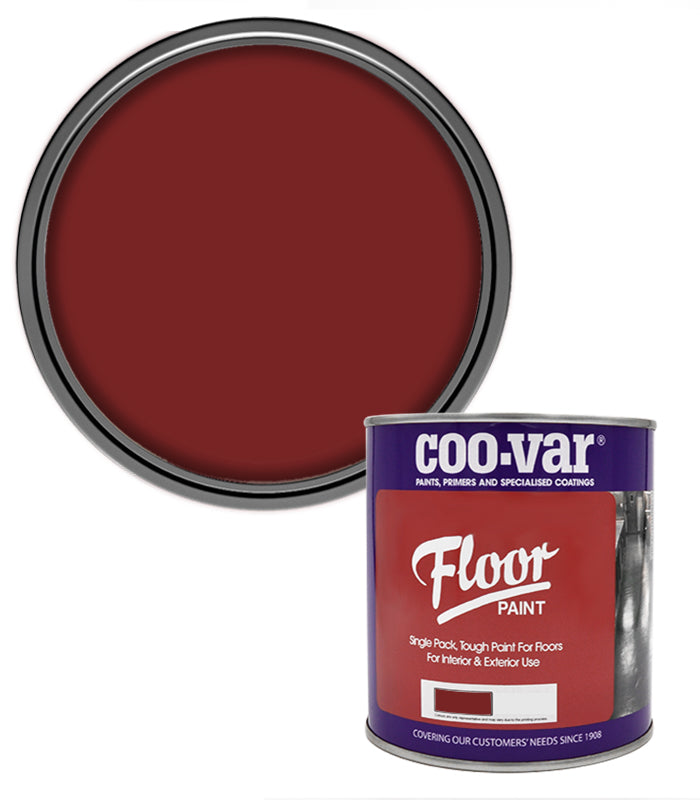 CooVar Floor Paint - Tile Red - 1 Litre