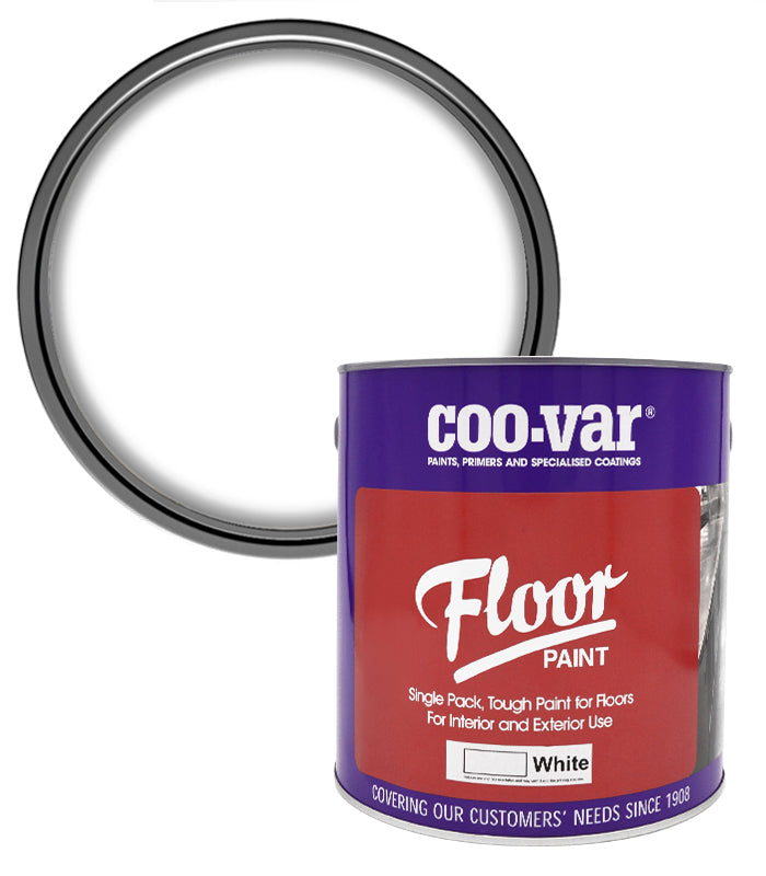 CooVar Floor Paint - White - 2.5 Litre