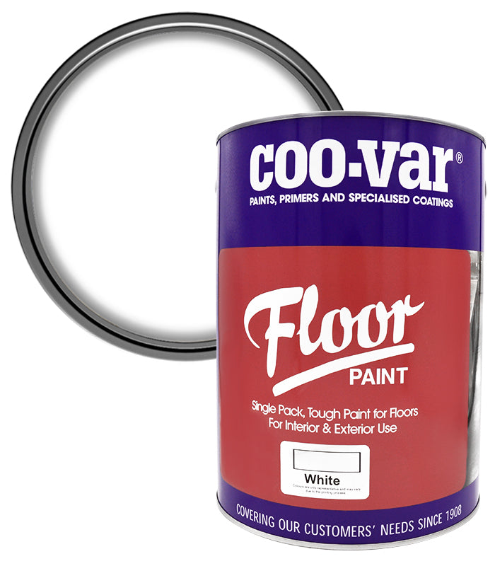 CooVar Floor Paint - White - 5 Litre