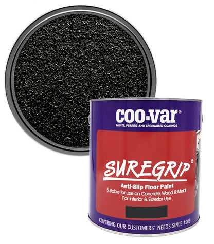 CooVar Suregrip Anti Slip Floor Paint - Black - 2.5 Litre