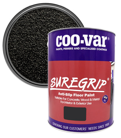 CooVar Suregrip Anti Slip Floor Paint - Black - 5 Litre