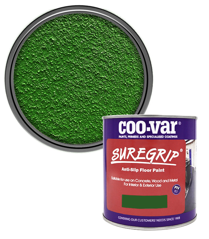 CooVar Suregrip Anti Slip Floor Paint - Green - 1 Litre