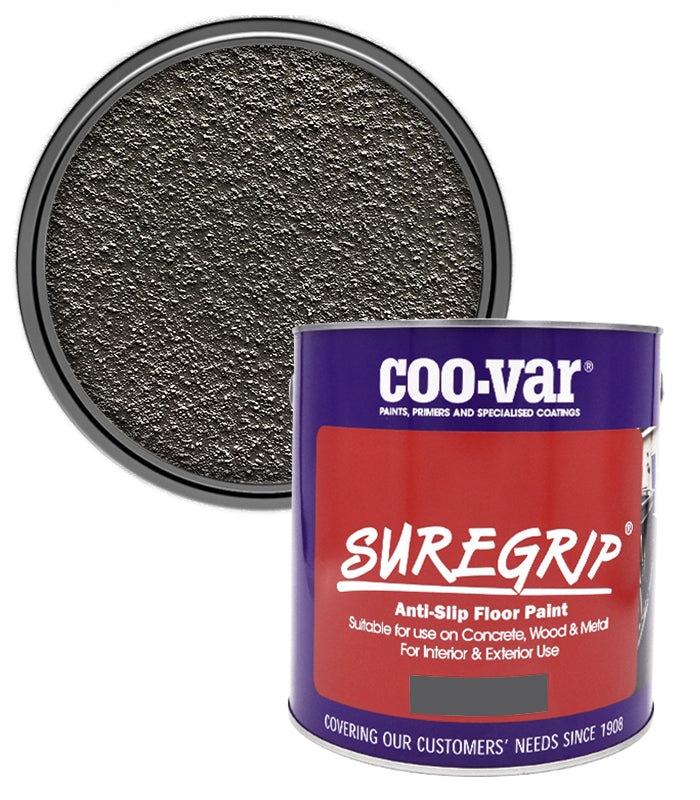 CooVar Suregrip Anti Slip Floor Paint - Grey - 2.5 Litre