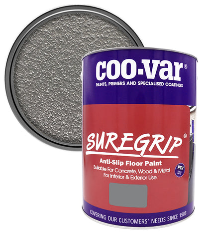 CooVar Suregrip Anti Slip Floor Paint - Light Grey - 5 Litre