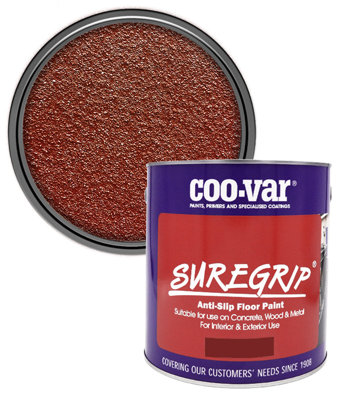 CooVar Suregrip Anti Slip Floor Paint - Tile Red - 2.5 Litre