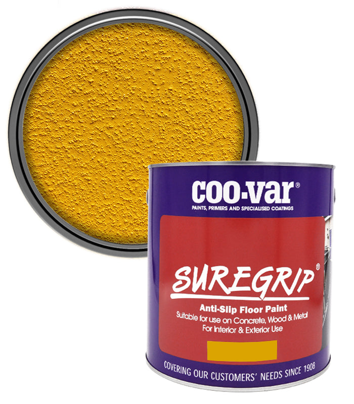 CooVar Suregrip Anti Slip Floor Paint - Yellow - 2.5 Litre