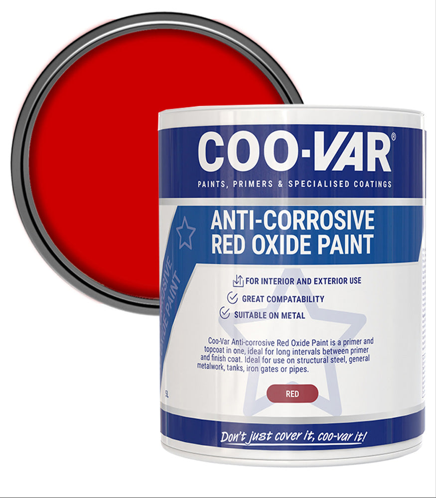 CooVar Anti Corrosive Red Oxide Primer - 5 Litre