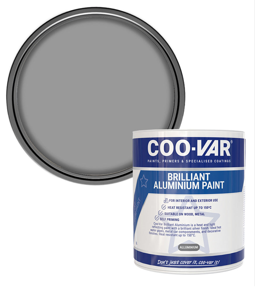 CooVar Brilliant Aluminium Paint - 1 Litre