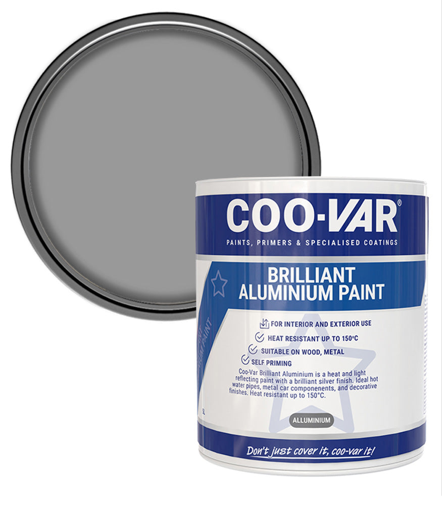 CooVar Brilliant Aluminium Paint - 2.5 Litre