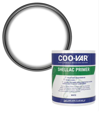 CooVar Shellac Prime All White - 1 Litre