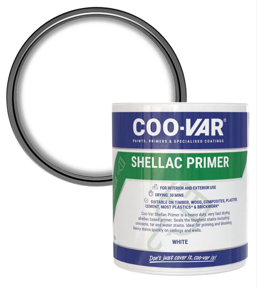 CooVar Shellac Prime All White - 2.5 Litre