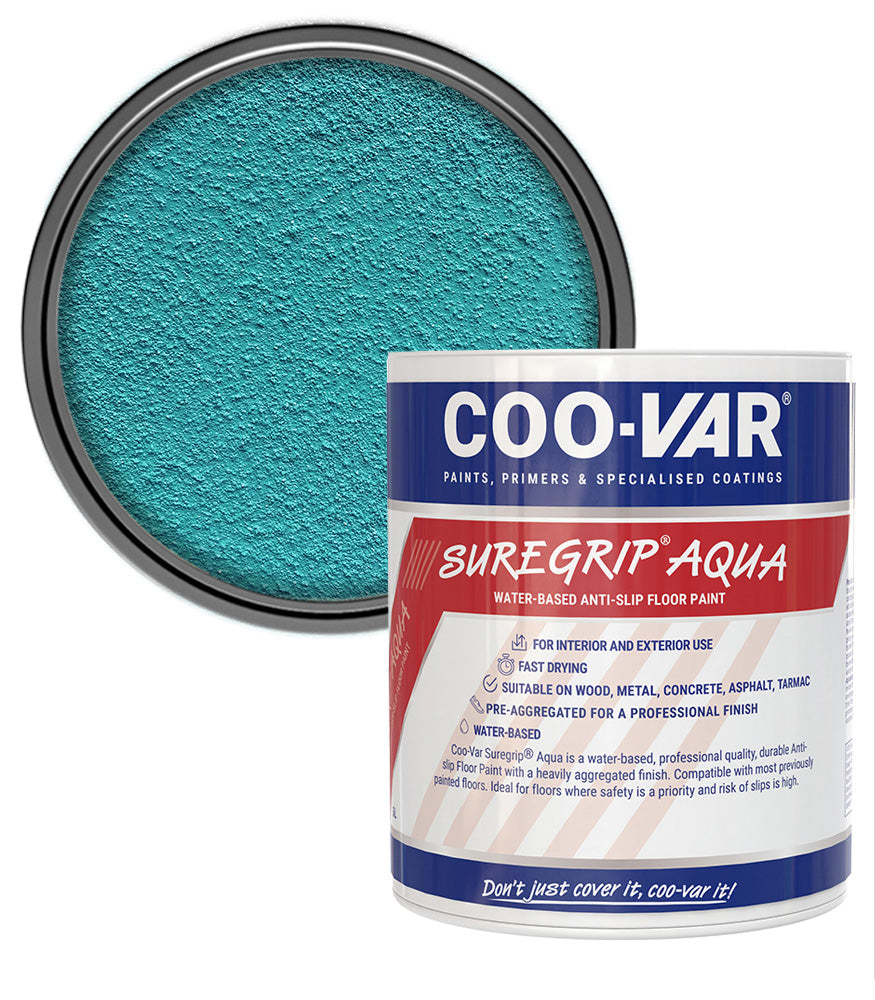 CooVar Suregrip Aqua Floor Paint - Blue - 2.5 Litre