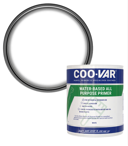 CooVar Water Based All Purpose Primer White - 1 Litre