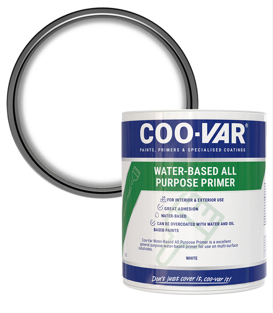 CooVar Water Based All Purpose Primer White - 2.5 Litre