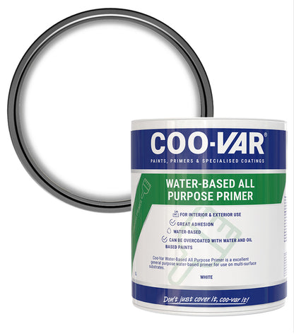 CooVar Water Based All Purpose Primer White - 2.5 Litre