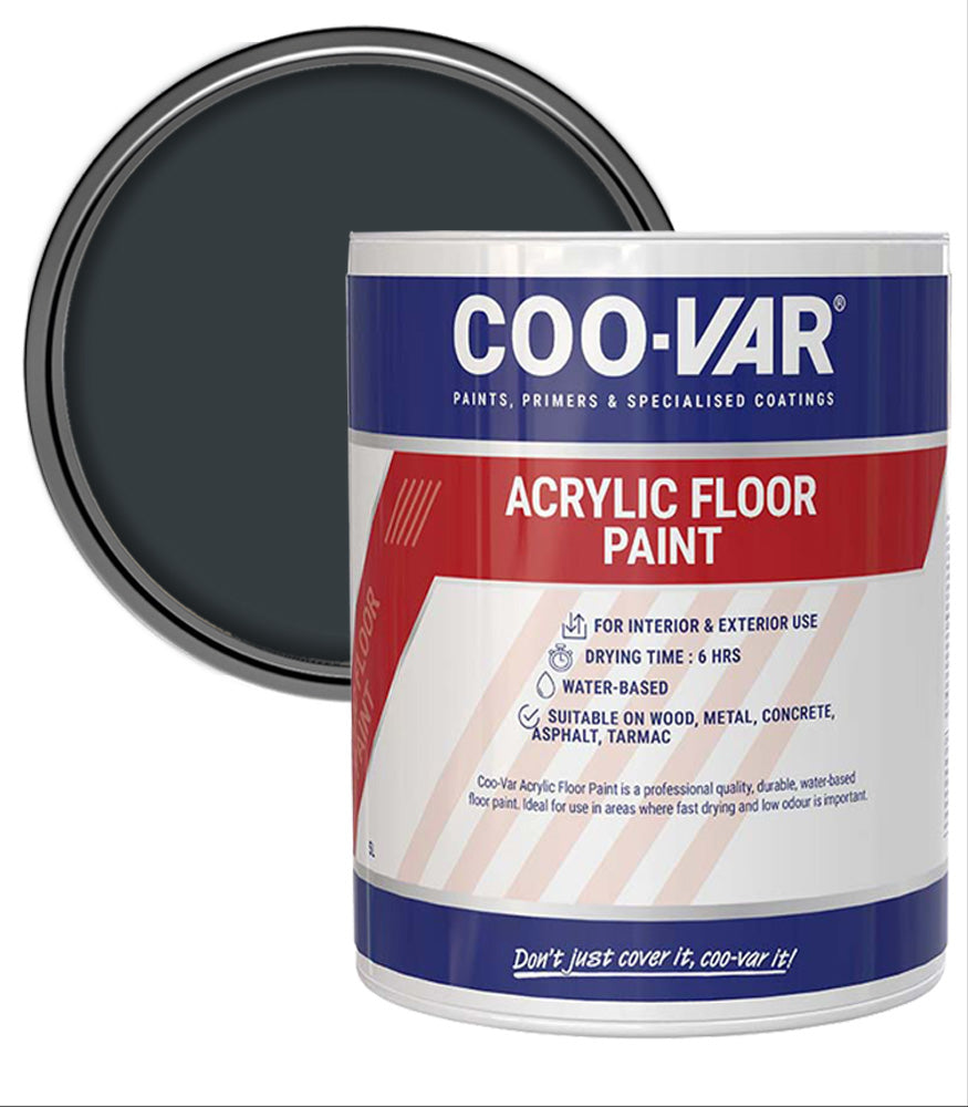 CooVar Acrylic Floor Paint - Anthracite - 5 Litre