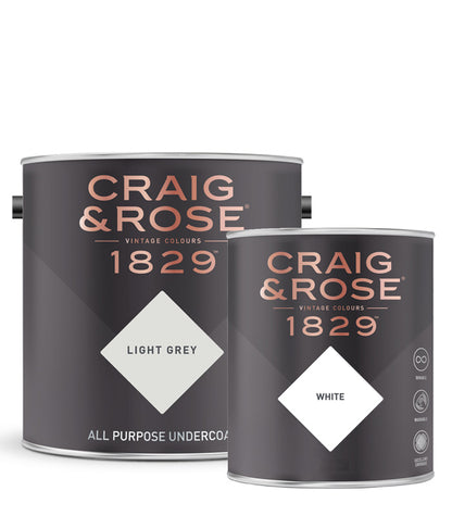 Craig and Rose 1829 Vintage Colours Undercoat White or Light Grey Paint