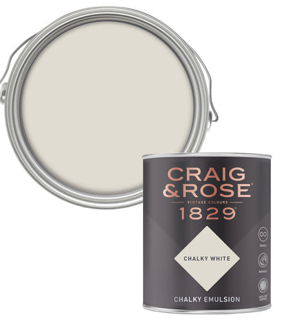 Craig and Rose 1829 Vintage Colours Chalky Emulsion Chalky White - 750ml