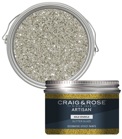 Craig and Rose Artisan Glitter Glaze Gold Sparkle - 300ml