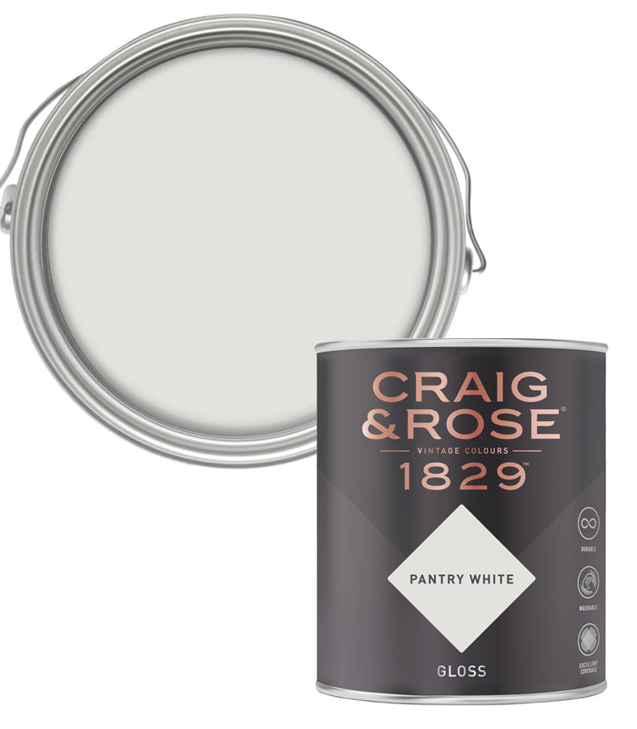 Craig and Rose 1829 Vintage Colours Gloss Pantry White - 750ml