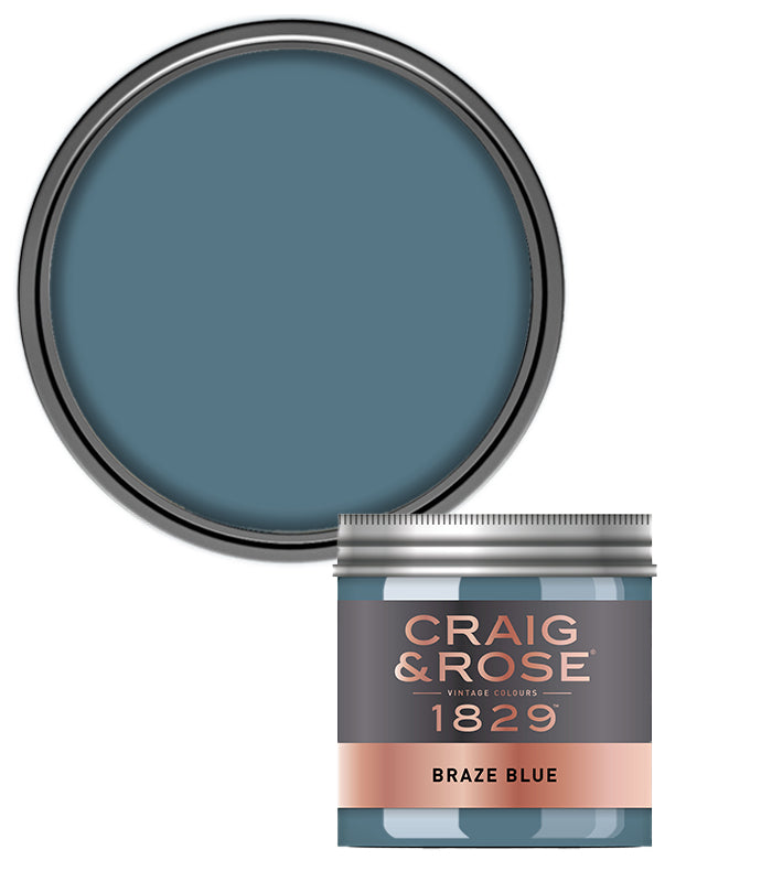 Craig and Rose Chalky Emulsion 50ml Tester Pot - Braze Blue