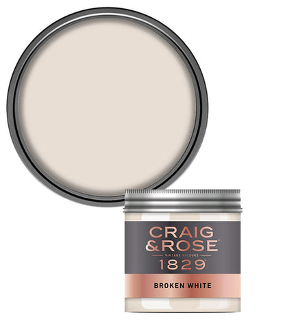 Craig and Rose Chalky Emulsion 50ml Tester Pot - Broken White