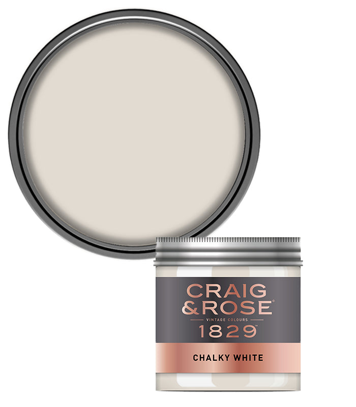 Craig and Rose Chalky Emulsion 50ml Tester Pot - Chalky White