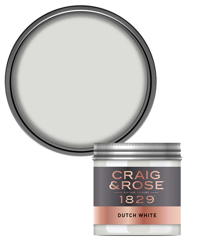 Craig and Rose Chalky Emulsion 50ml Tester Pot - Dutch White