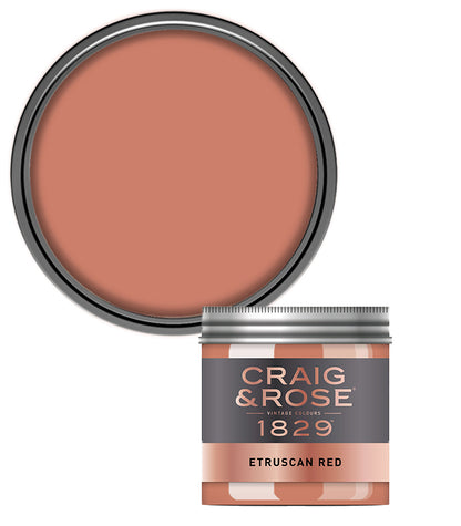 Craig and Rose Chalky Emulsion 50ml Tester Pot - Etruscan Red