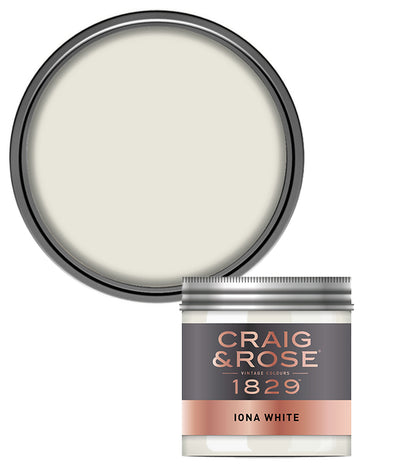 Craig and Rose Chalky Emulsion 50ml Tester Pot - Iona White
