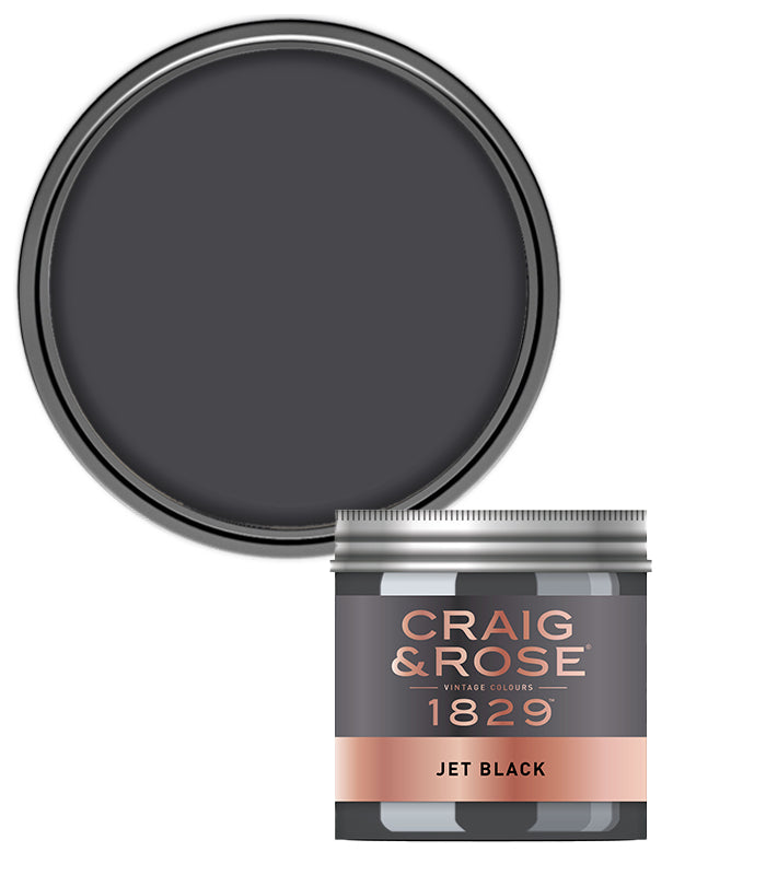 Craig and Rose Chalky Emulsion 50ml Tester Pot - Jet Black