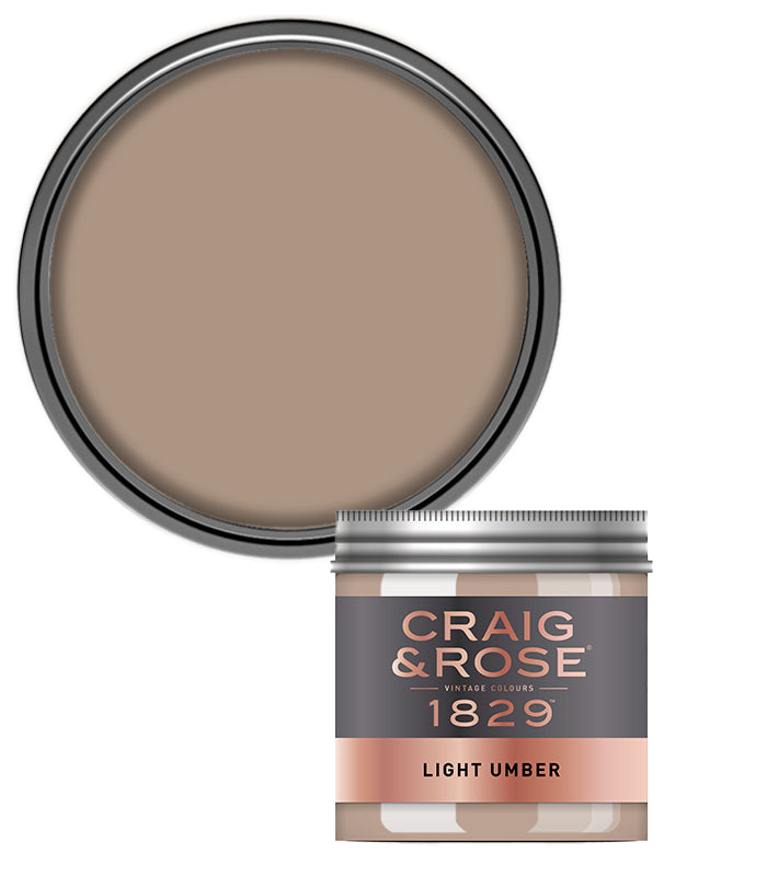 Craig and Rose Chalky Emulsion 50ml Tester Pot - Light Umber