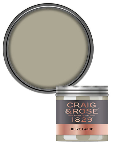Craig and Rose Chalky Emulsion 50ml Tester Pot - Olive Laque