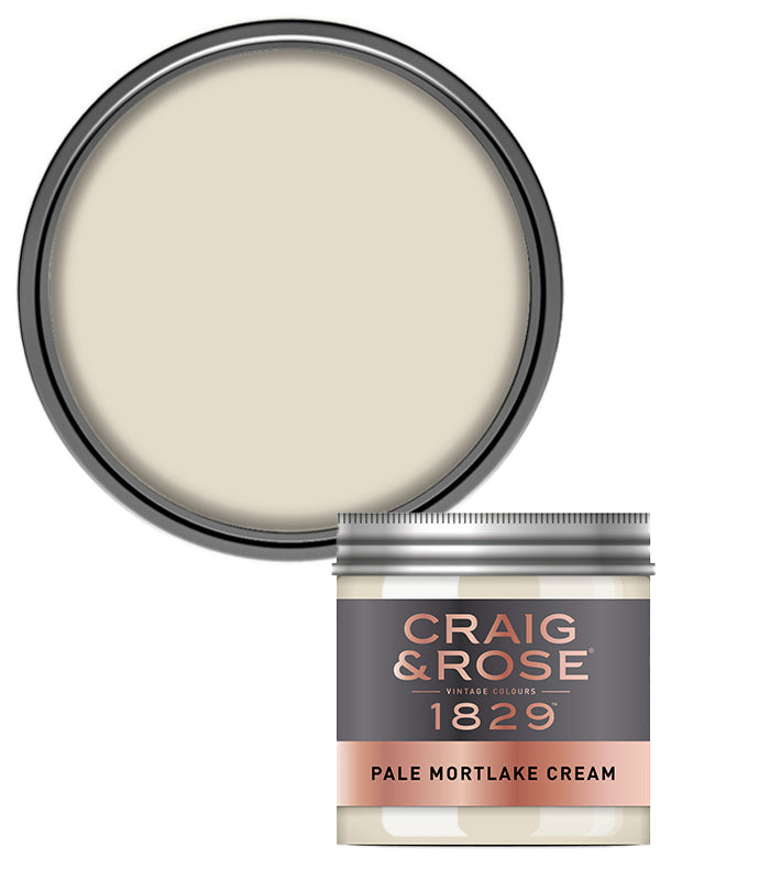 Craig and Rose Chalky Emulsion 50ml Tester Pot - Pale Mortlake Cream