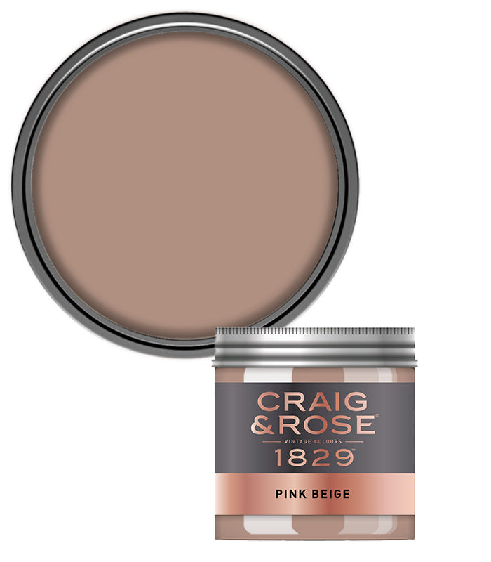 Craig and Rose Chalky Emulsion 50ml Tester Pot - Pink Beige
