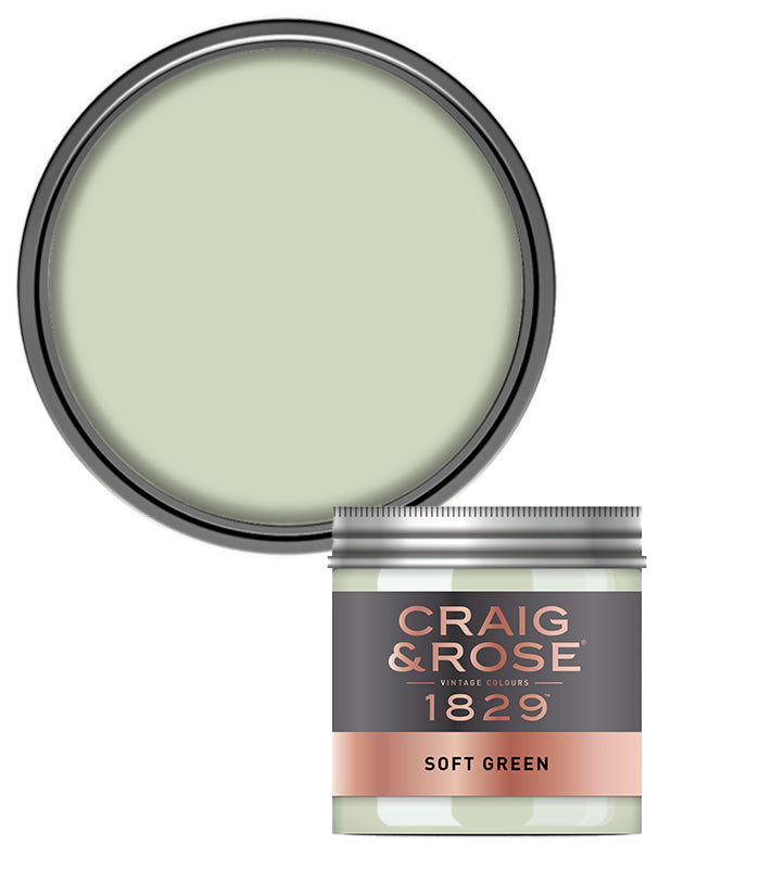 Craig and Rose Chalky Emulsion 50ml Tester Pot - Soft Green