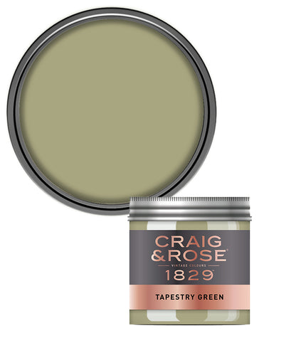 Craig and Rose Chalky Emulsion 50ml Tester Pot - Tapestry Green