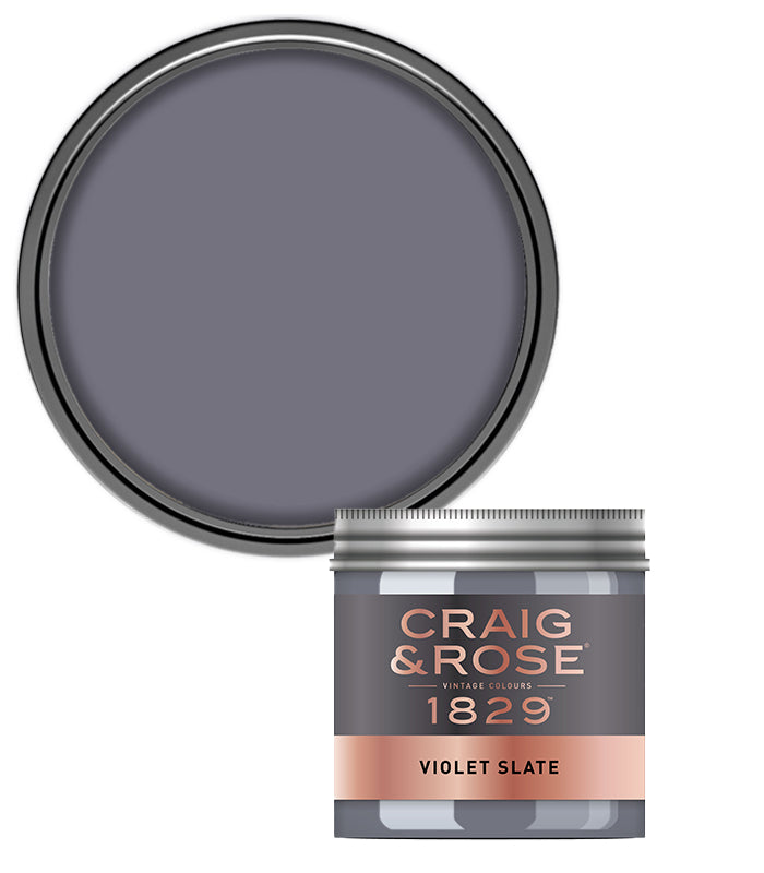 Craig and Rose Chalky Emulsion 50ml Tester Pot - Violet Slate