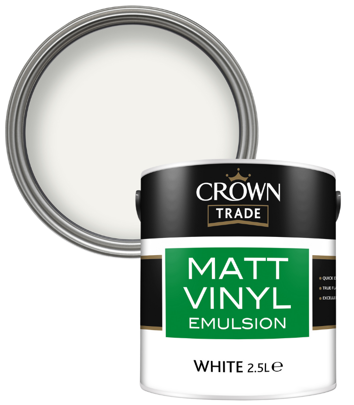 Crown Trade Vinyl Matt Emulsion - White - 2.5L