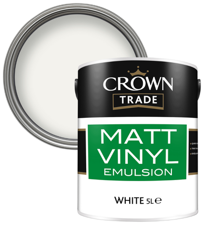 Crown Trade Vinyl Matt Emulsion - White - 5L