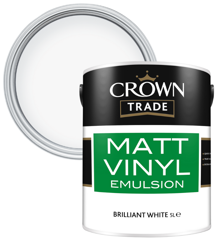 Crown Trade Vinyl Matt Emulsion - Brilliant White - 5L